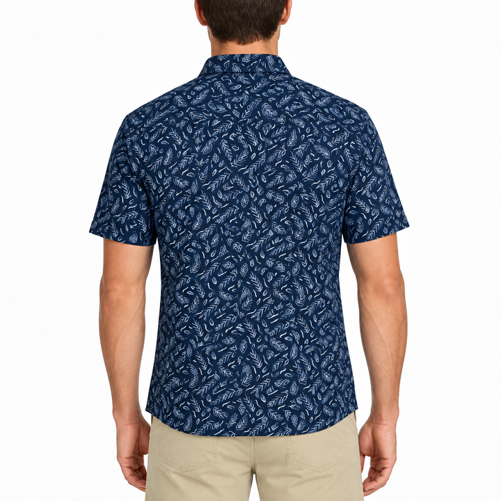Black Clover Men's Golf Polo Lucky Feather Navy Size L