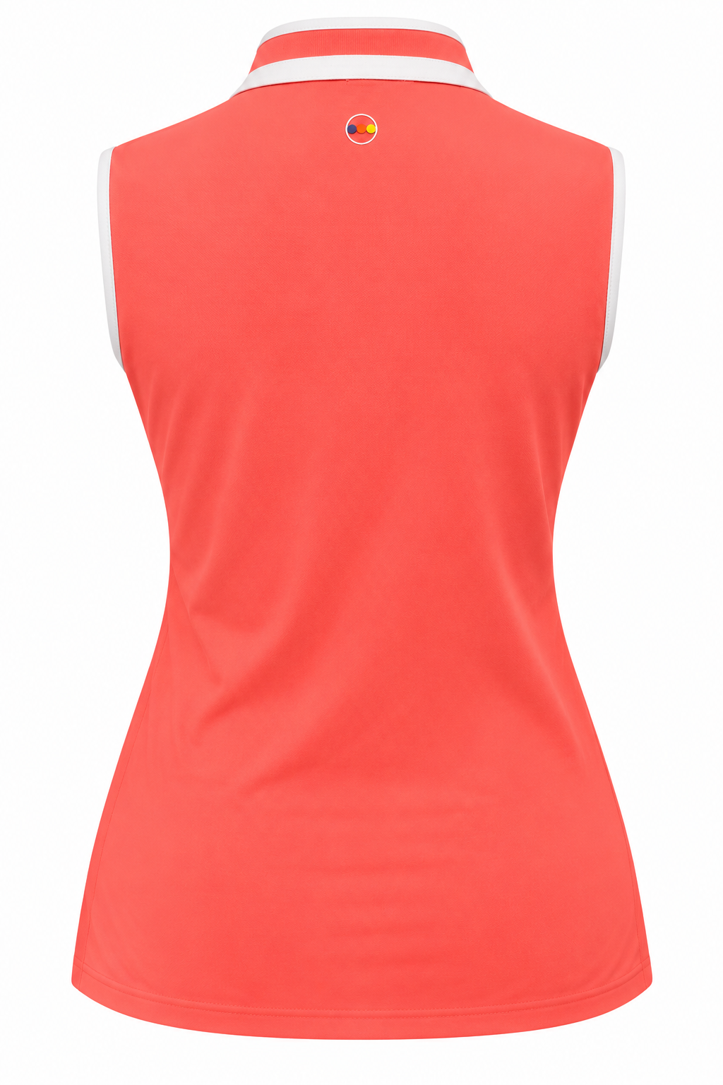Swing Control Pique Mockneck Sleeveless Shirt - Coral
