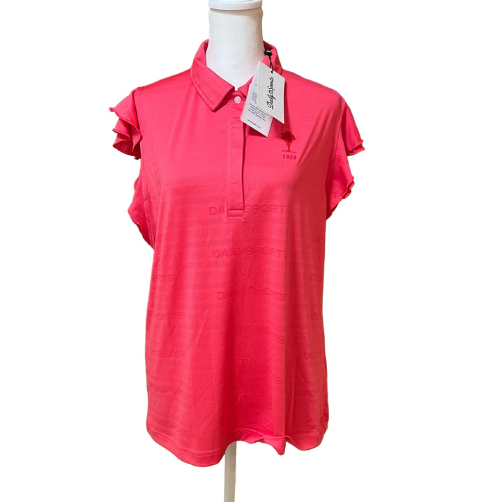 Daily Sports Frill SL Polo (w/ logo) - Coral - X-Large - FINAL SALE ITEM - Skorzie