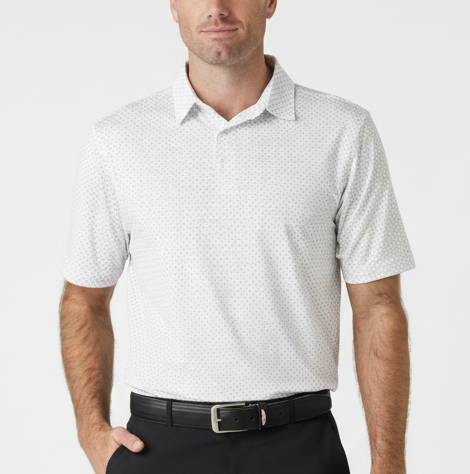 Straight Down Men's Golf Polo Brookhurst Herb Size L