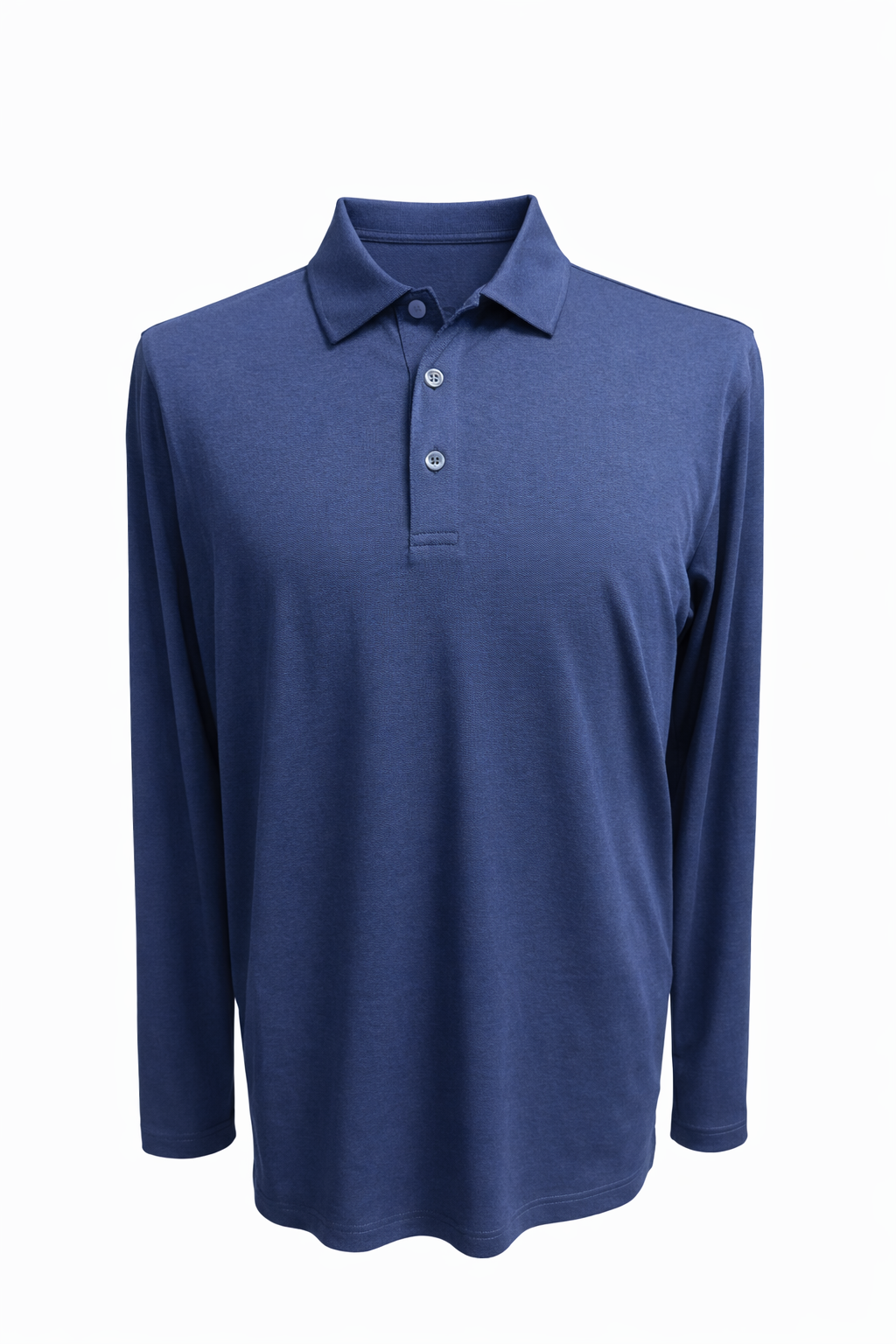 SanSoleil TEK-ICE L/S POLO - INK MELANGE - Skorzie