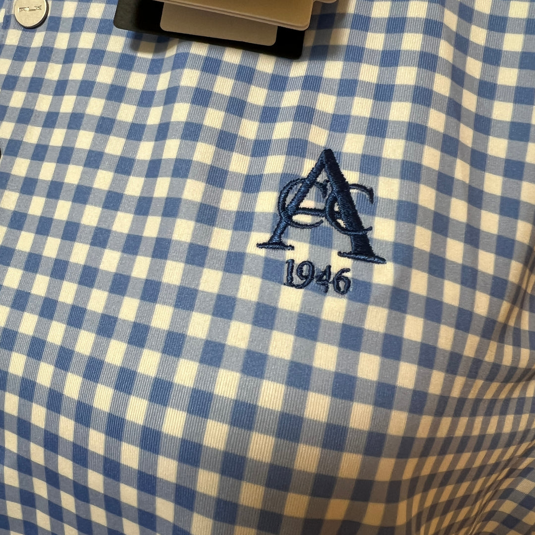 RLX Tailored Fit SL Polo (w/ logo) - Blue Gingham
