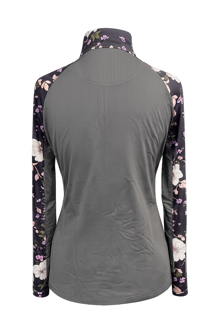 Kastel Denmark Long Sleeve Raglan 1/4 Zip Sun Shirt - Slate Garden Rose - Skorzie