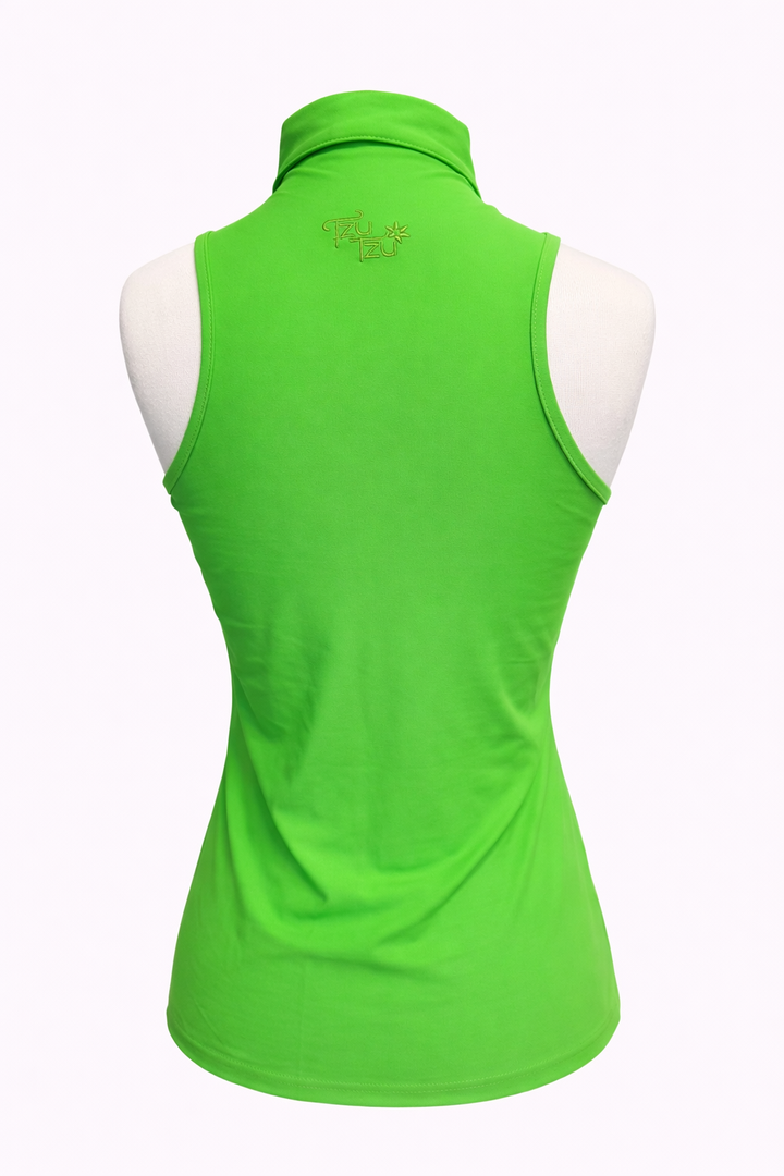 Tzu Tzu Bella Sleeveless Top - Grasshopper Green - Skorzie