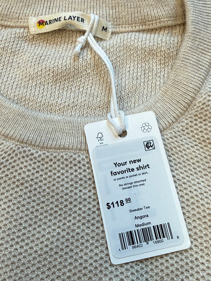 Marine Layer Men's Sweater Tee - Angora