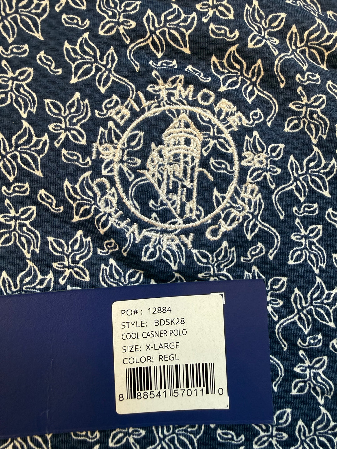 B Draddy Casner Polo (w/ logo) - Regal Blue - XL