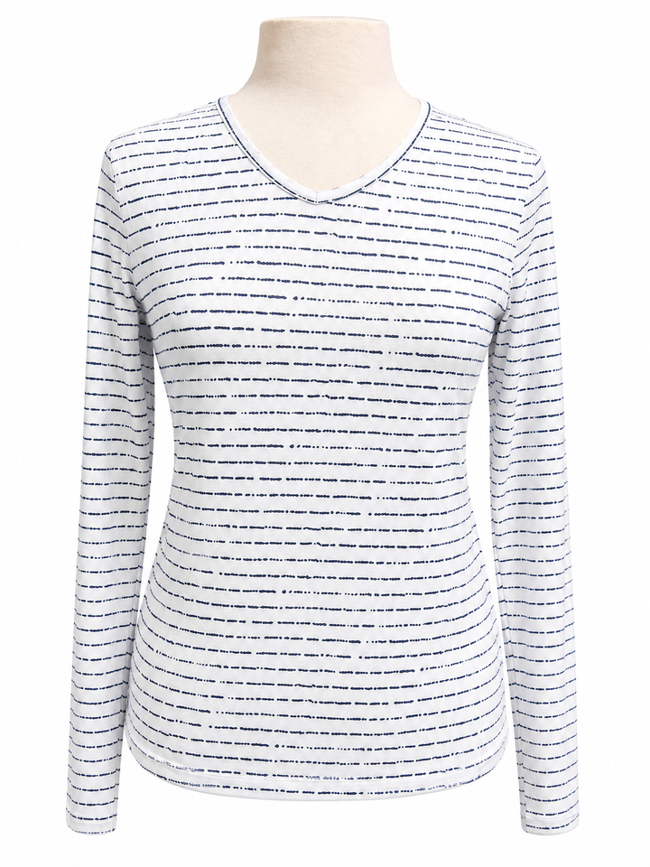 SanSoleil Long Sleeve Sun Shirt - Navy/White