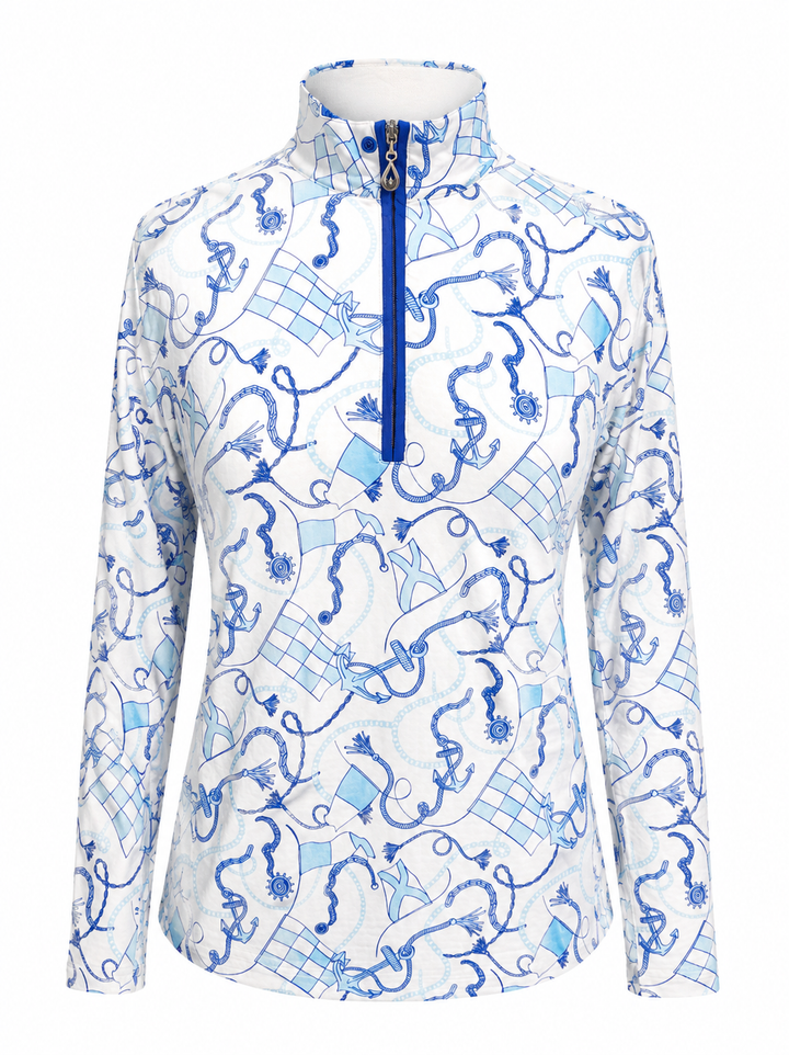 SanSoleil SolCool Print Mock - Starboard Blue - Medium