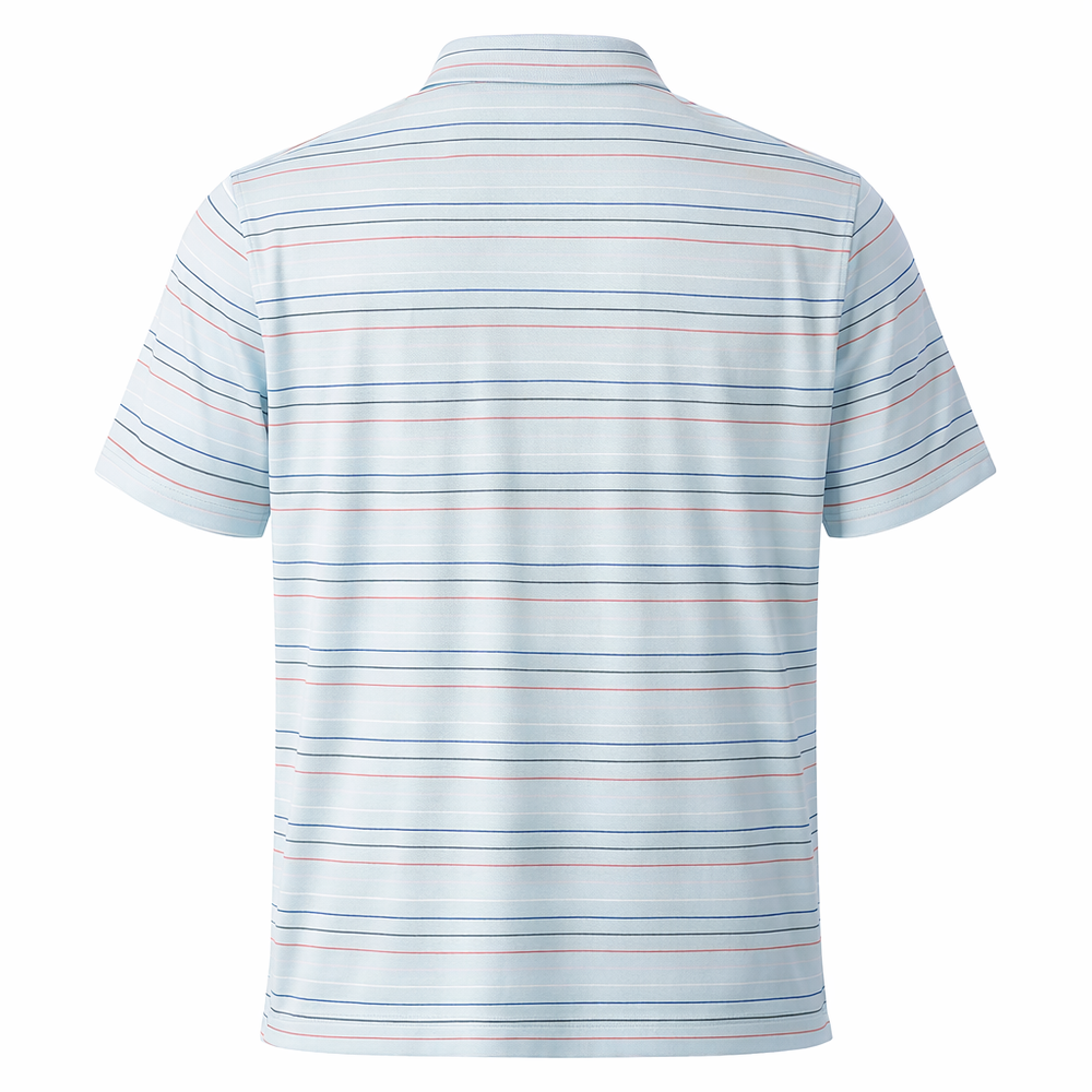 G/FORE Men's Essential Performance Pique Polo - Blue/Stripes - X-Large - Skorzie