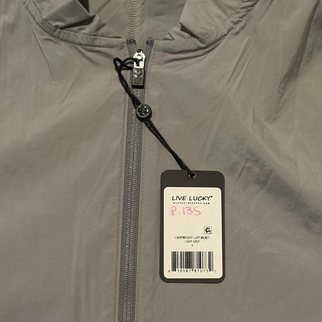 Black Clover Women's Golf Jacket Lightweight Lucy Light Grey Size S