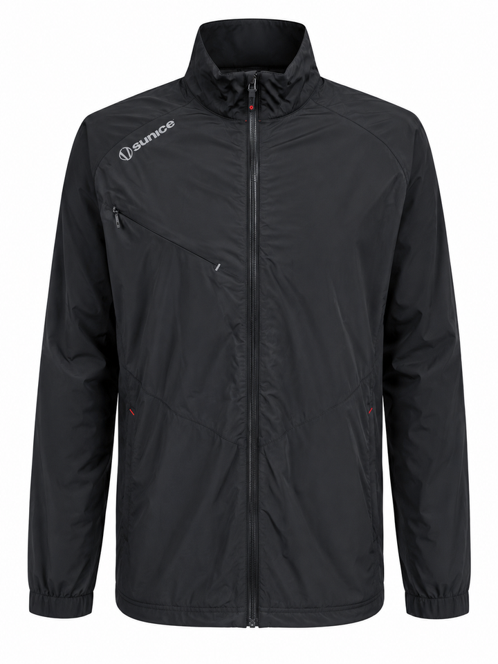 Sunice Men's Elliot Lightweight Wind Jacket - Black - Large