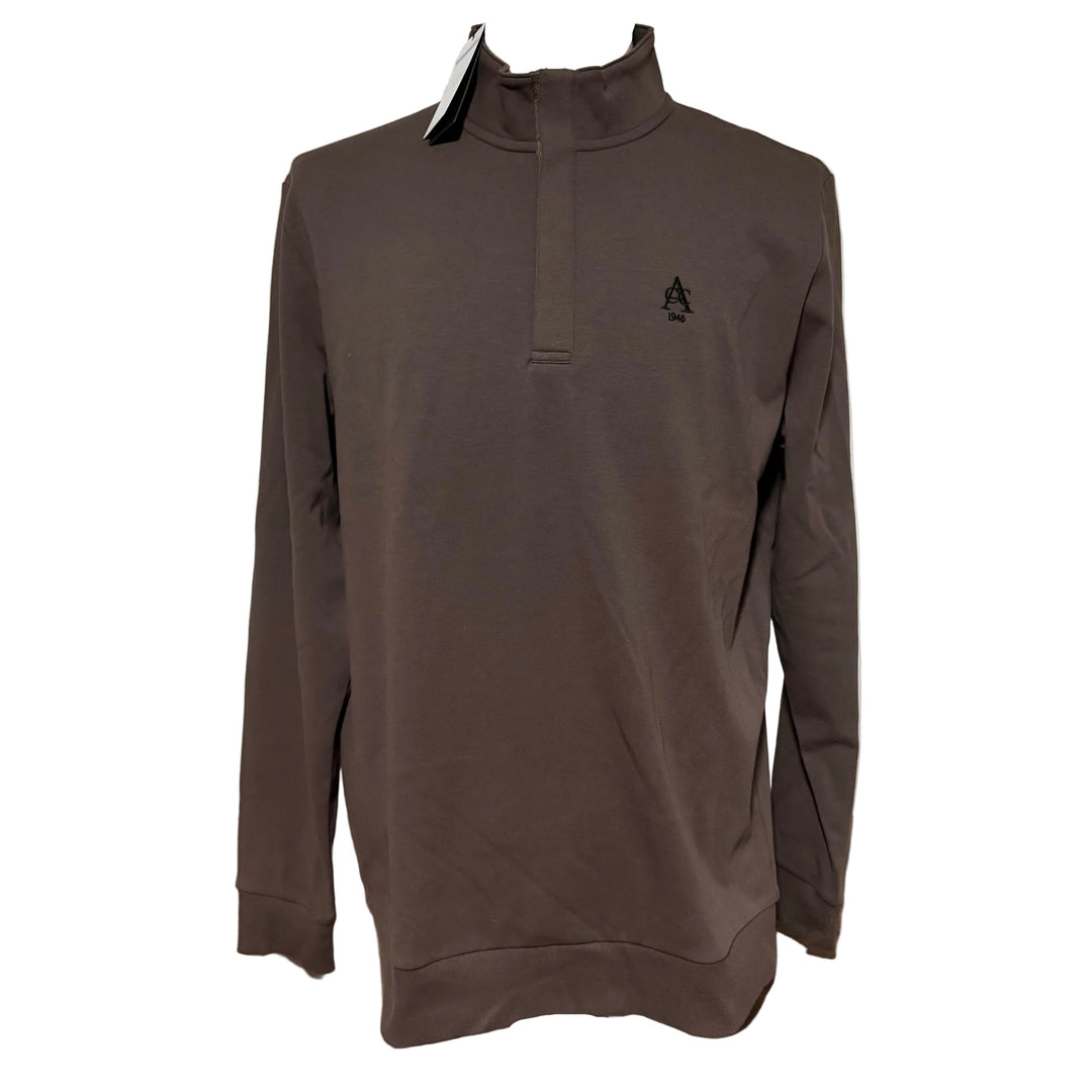 Travis Mathew Cloud Quarter Zip 2.0 (w/logo) - Chocolate Brown - Large - Skorzie