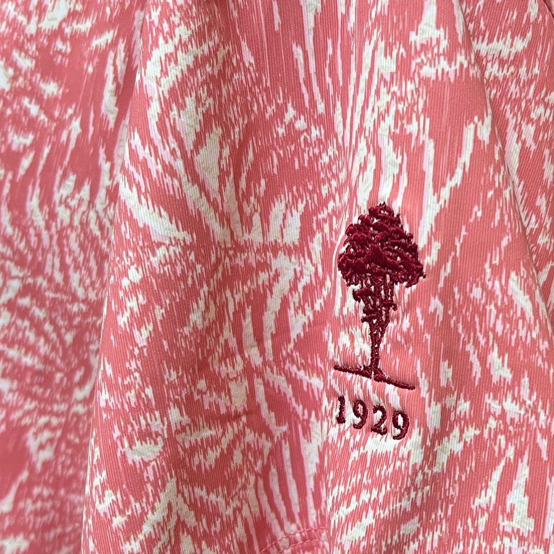 Peter Millar Golf Polo (w/ logo) - Pink Palm - X-Large - Skorzie