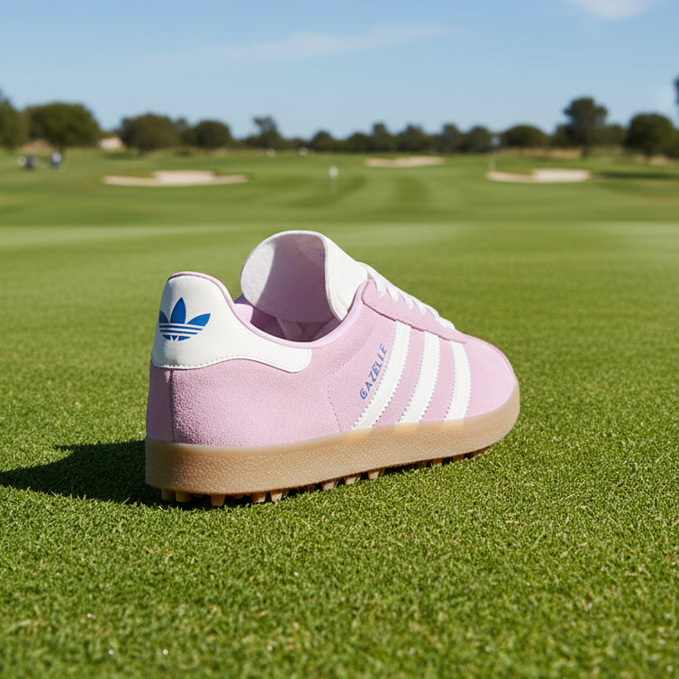 Adidas Womens Gazelle Golf Shoes - Lilac/Chalk White/Blue Bird