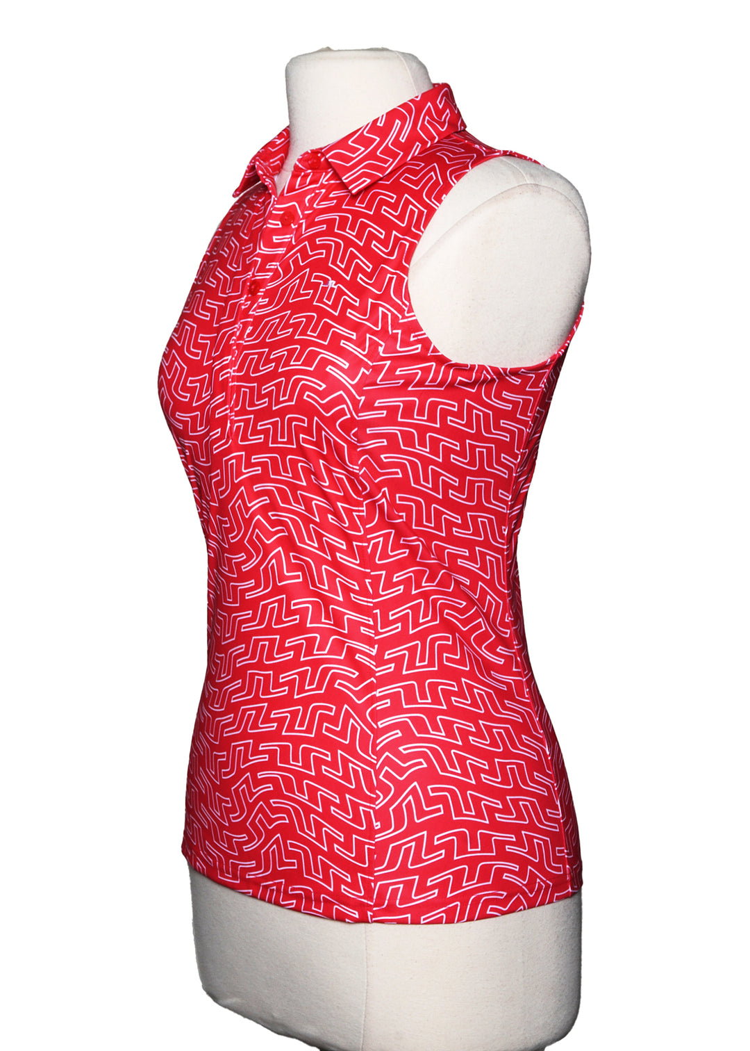 J.Lindeberg Dena Print Sleeveless Top - Azalea/Bridge - Skorzie