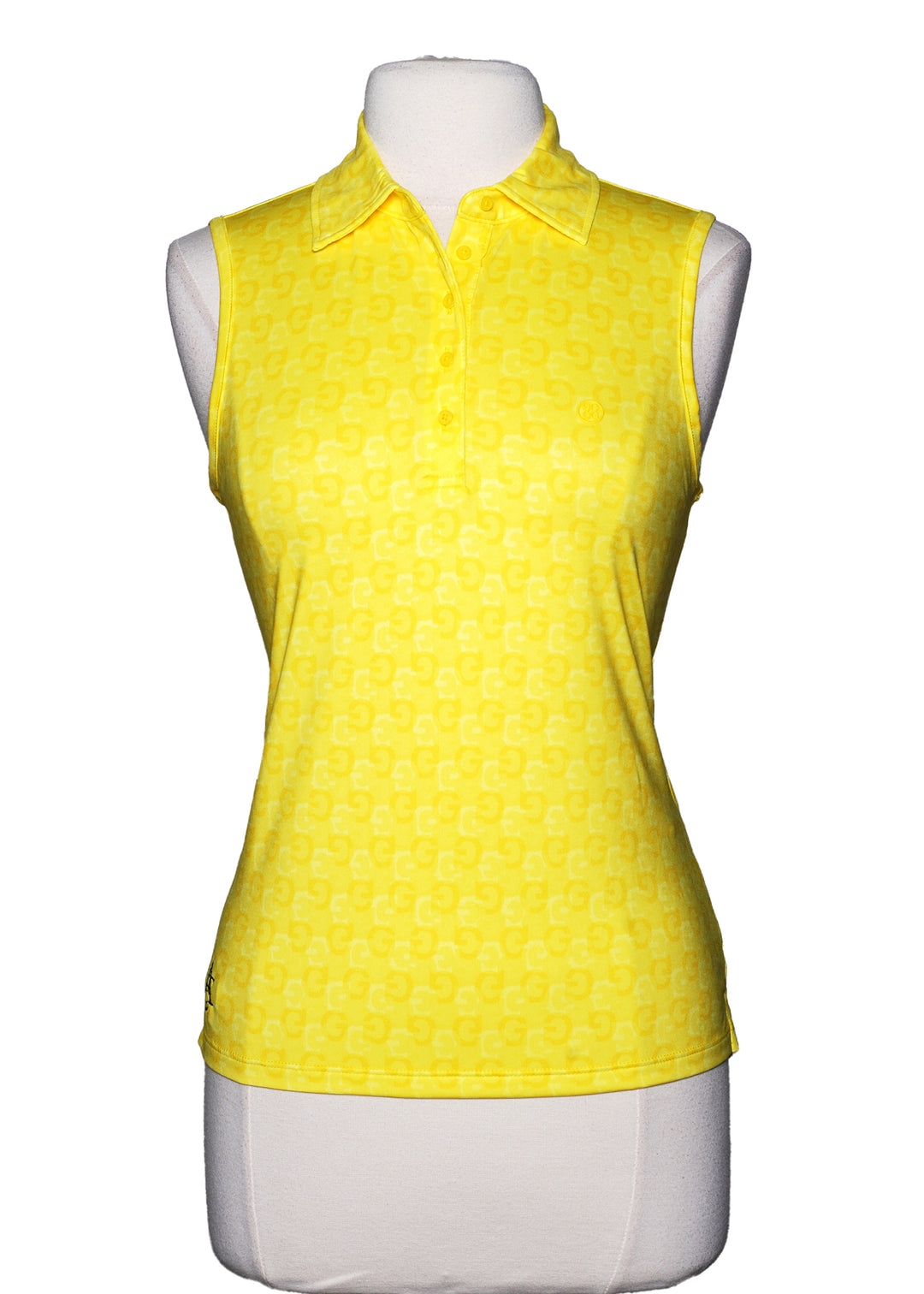 G/Fore All Over G's Polo - Yellow - Size Small - Skorzie