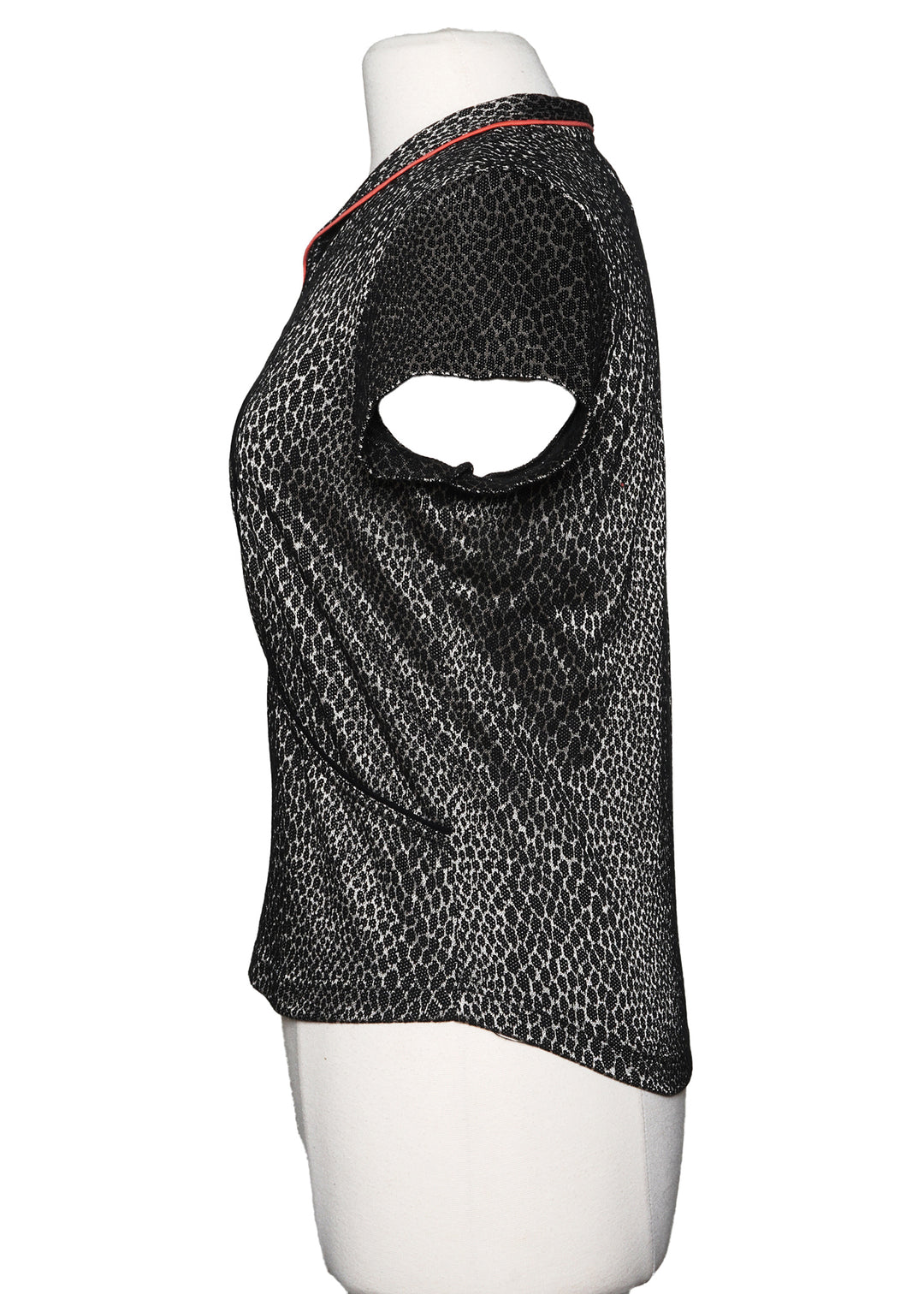 Jaime Sadock Short Sleeve Knit Top - Wild - Size Medium - Skorzie