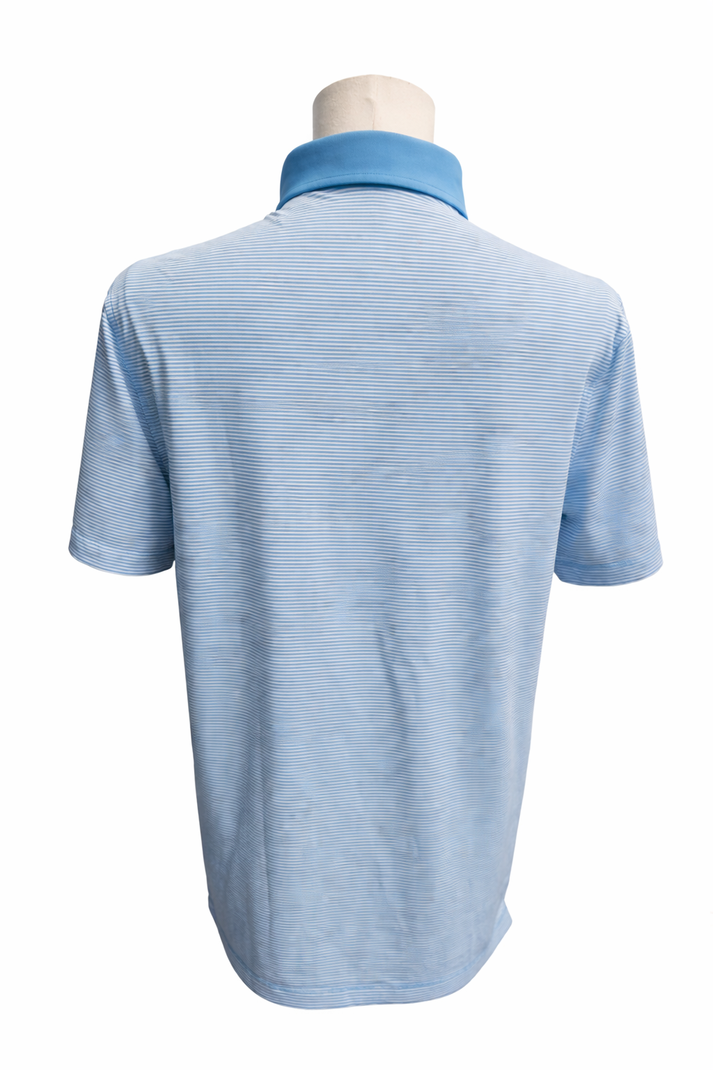 G/FORE Men's Stripe Jersey Golf Polo - Blue - Medium - Skorzie