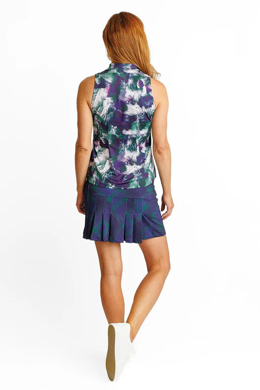 Amy Sport Marisa Pleated Skort 17" - Dark Watch Plaid - Skorzie