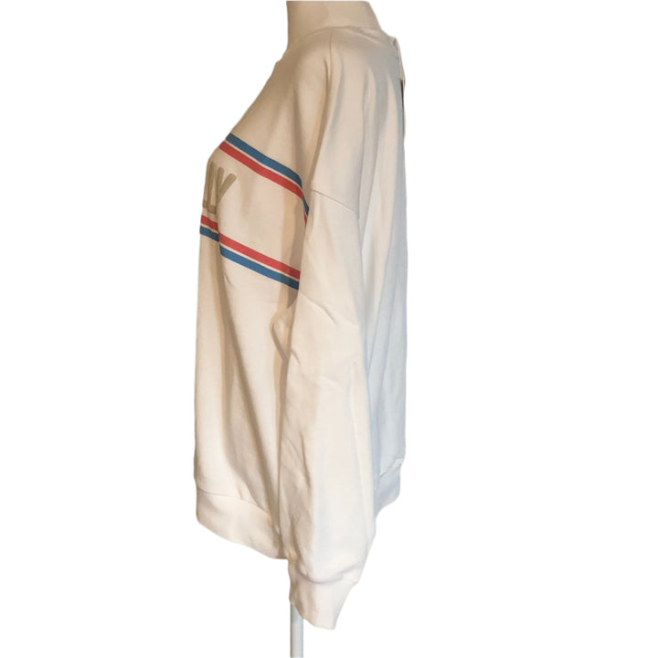 Z Supply Let's Rally Sweatshirt - White - Small - Skorzie