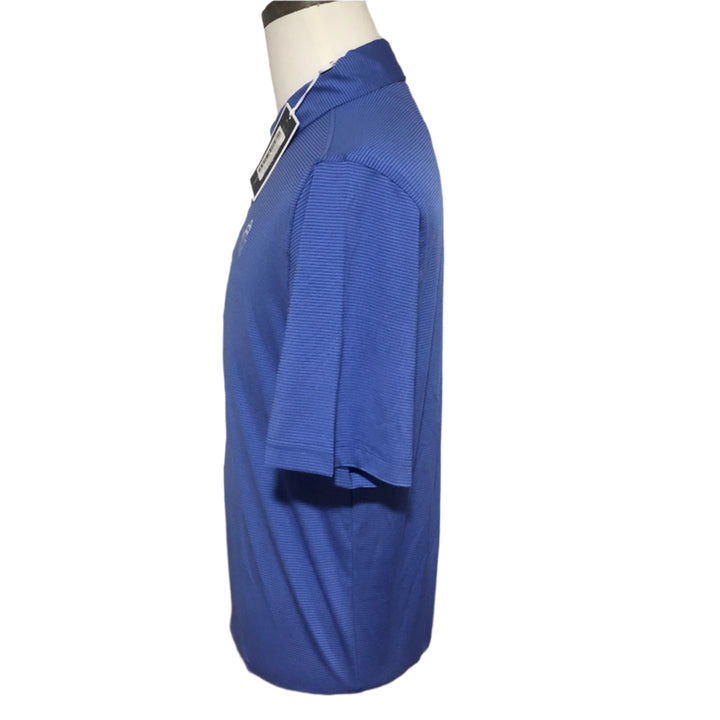 Bobby Jones Stripe Polo (w/ logo) - Marina Blue - Medium - Skorzie