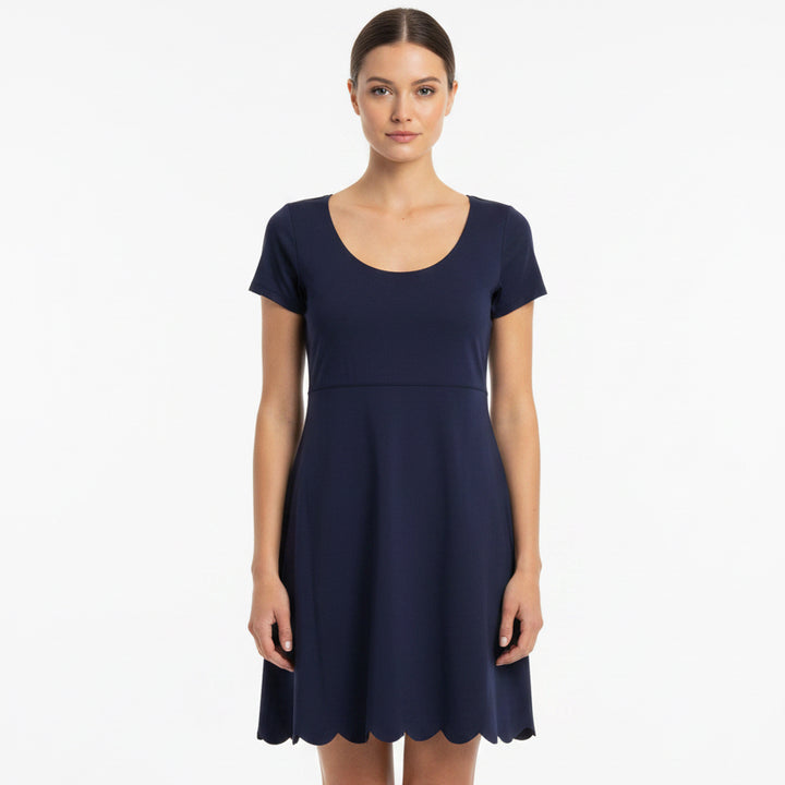 RNWK Women's Dress Active Scallop Hem (w/ logo) Navy Size S