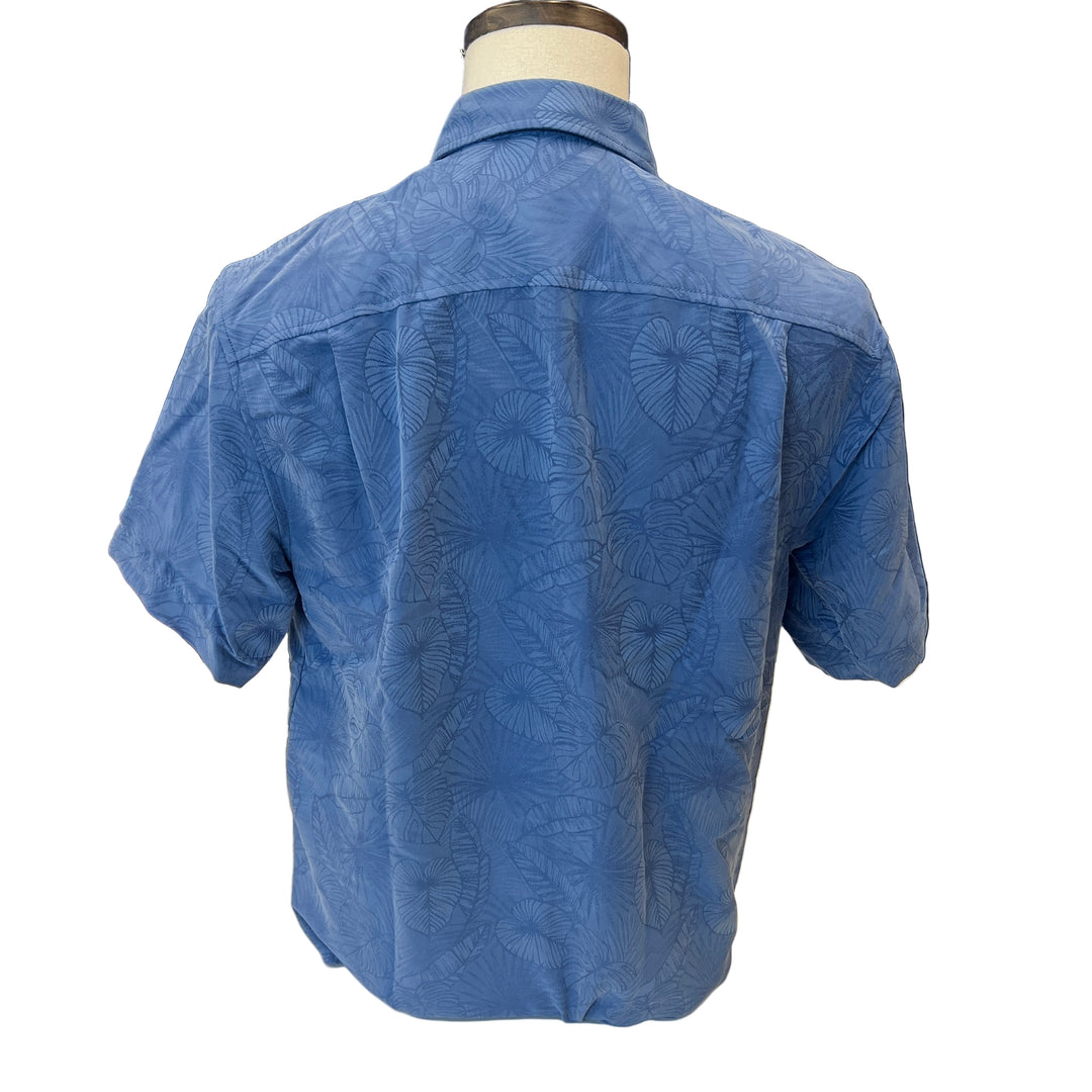 Tommy Bahama Keep it Frondly Camp Shirt (w/logo) - Bright Cobalt - Small - Skorzie