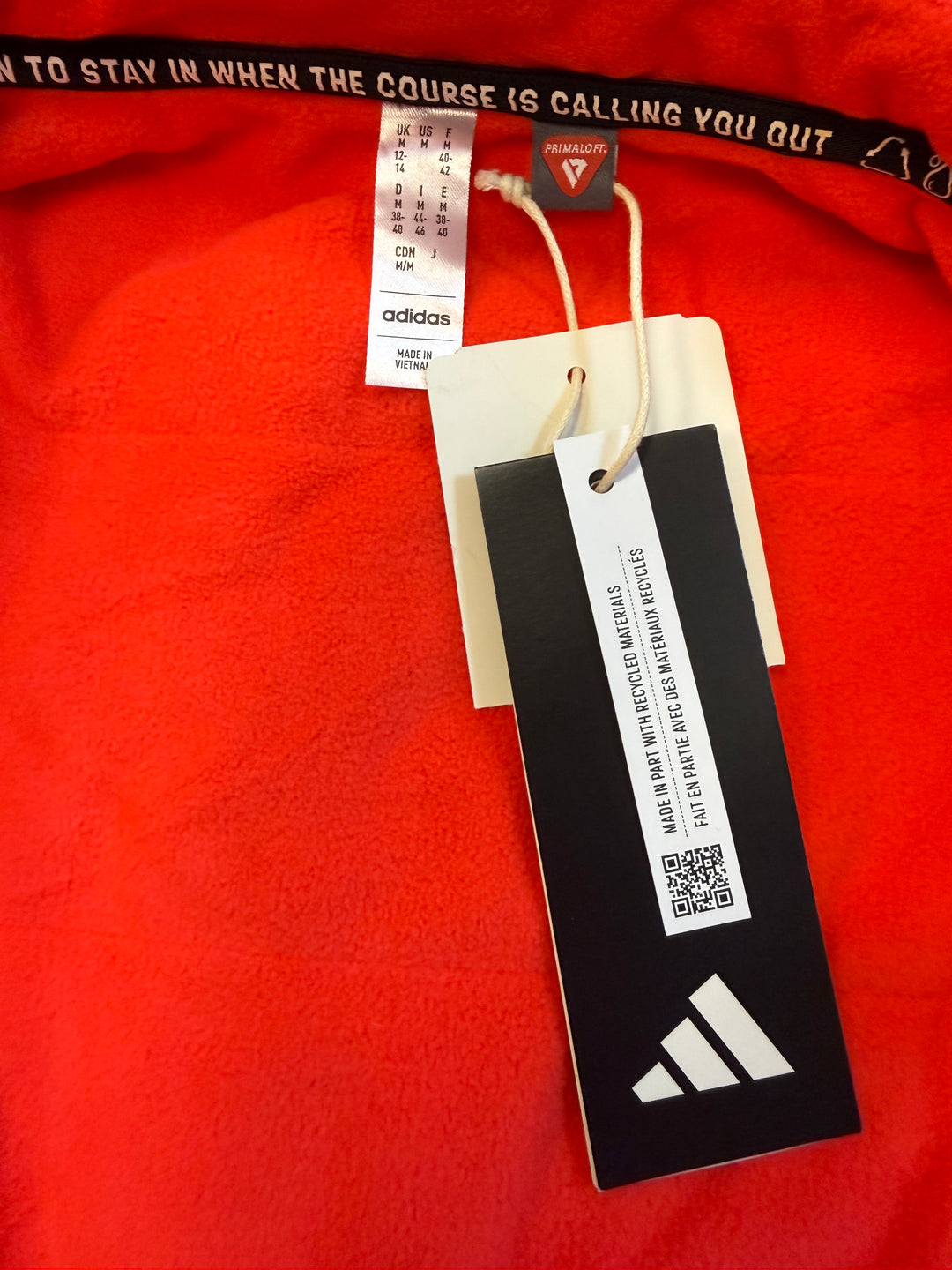 Adidas Ladies Frostguard Insulated Golf Vest - Red Orange