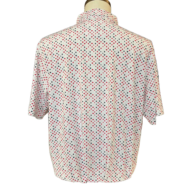 Bobby Jones Performance Poker Print Polo - Cambridge Red - Large - Skorzie