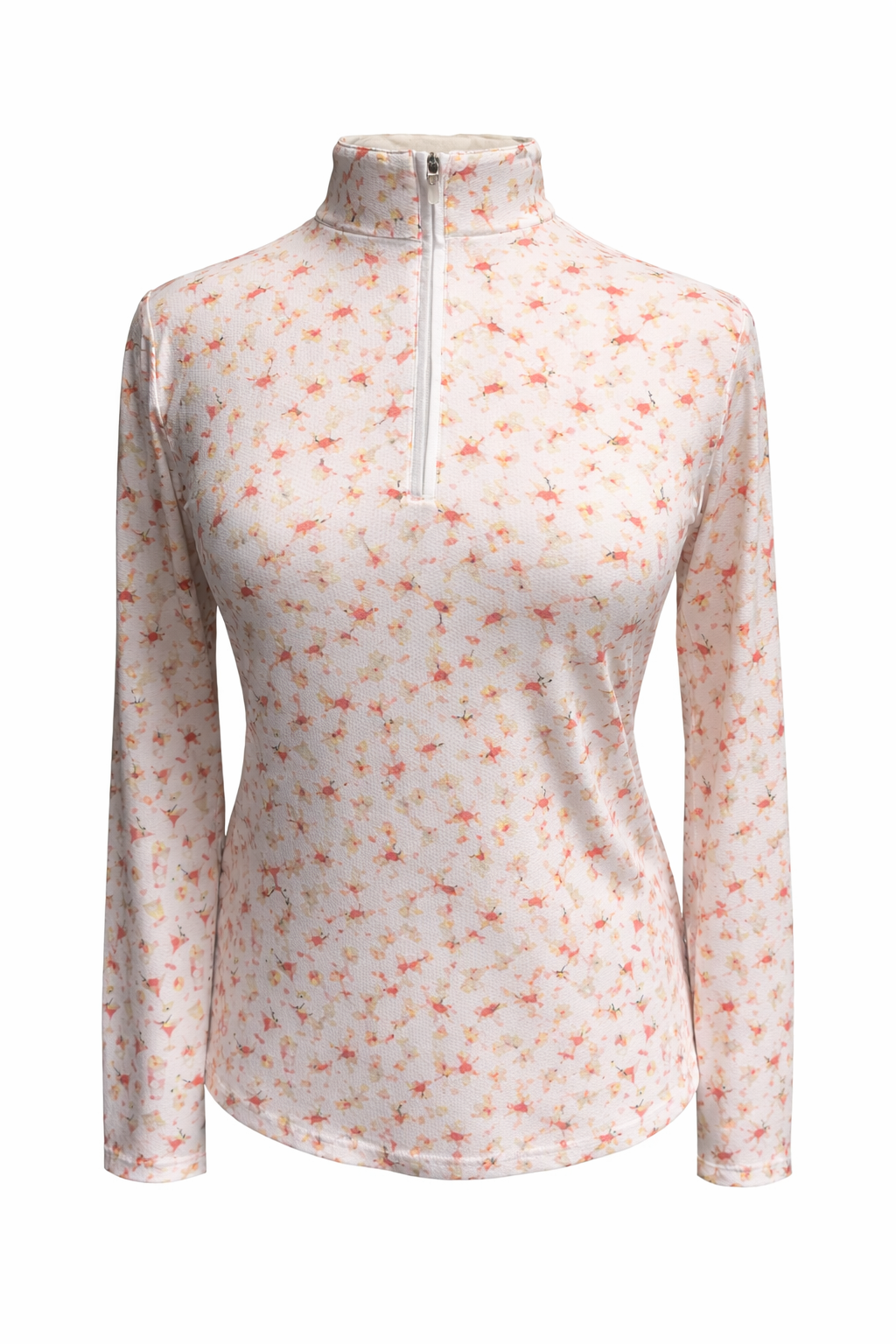 SanSoleil SOLTEK LUX L/S PRINT MOCK - CRACKED ICE CORAL - Skorzie