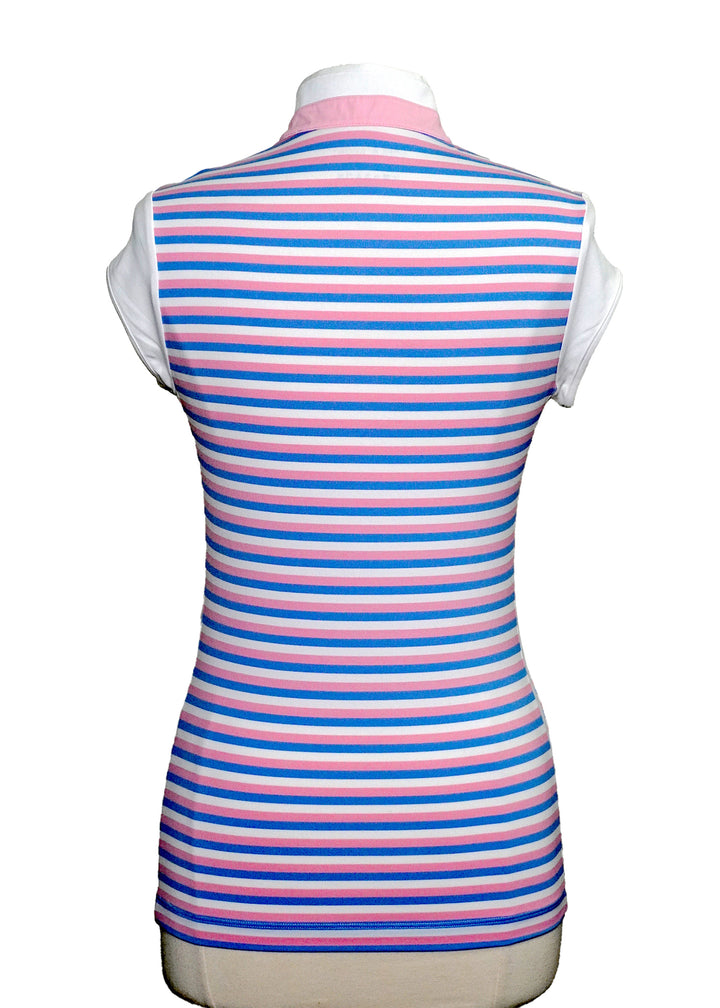 Lohla Sport Stripe Short Sleeve Top - White - Size Small - Skorzie