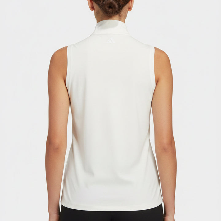Adidas Women's S/L Golf Polo Ultimate Classic Mock (w/ logo) White Size S - FINAL SALE ITEM