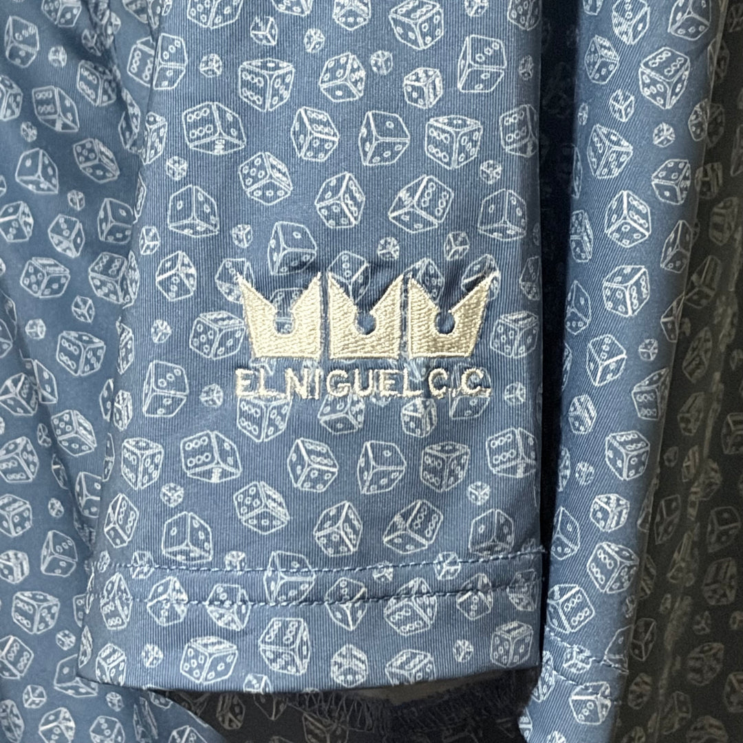 Straight Down High Roller Polo (w/logo) - Blue - Small - Skorzie