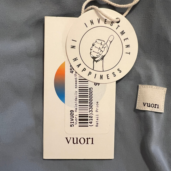 Vuori Women's Biker Shorts AllTheFeels 4" Sea Glass Size XS