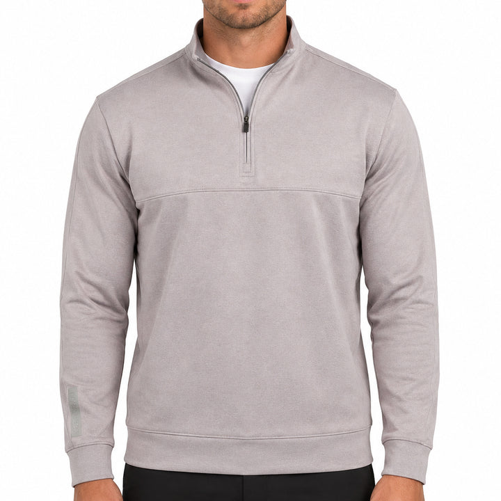 Black Clover Men's Golf Cross Quarter Zip Light Grey Size L