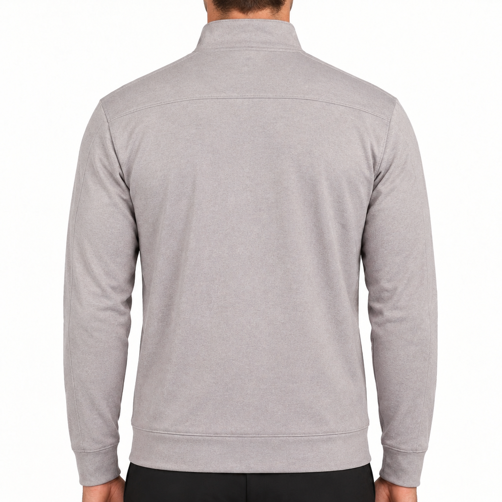 Black Clover Men's Golf Cross Quarter Zip Light Grey Size L