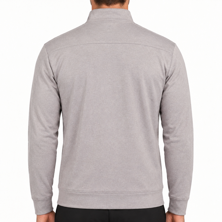 Black Clover Men's Golf Cross Quarter Zip Light Grey Size L