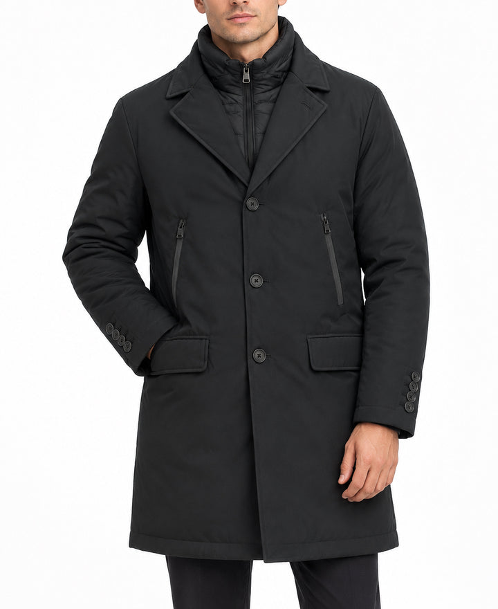 Collars & Co Men's Puffer Sport Coat Black Size L