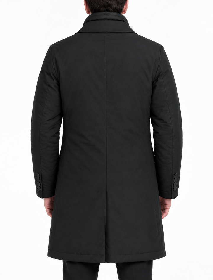 Collars & Co Men's Puffer Sport Coat Black Size L