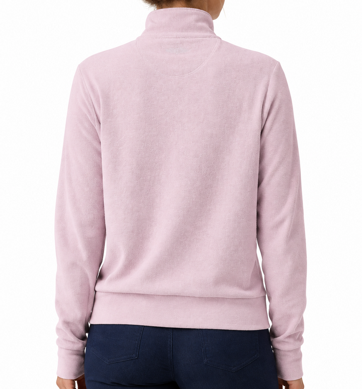 Straight Down Women's Quarter Zip Collette Pink Dawn Size M