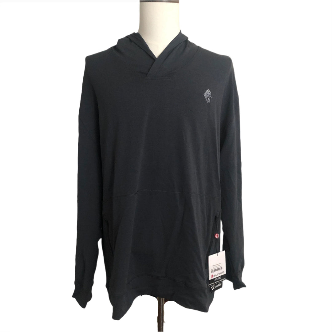 Sunice Adam Pullover Hoodie (w/ logo) - Black Melange - XX-Large - Skorzie