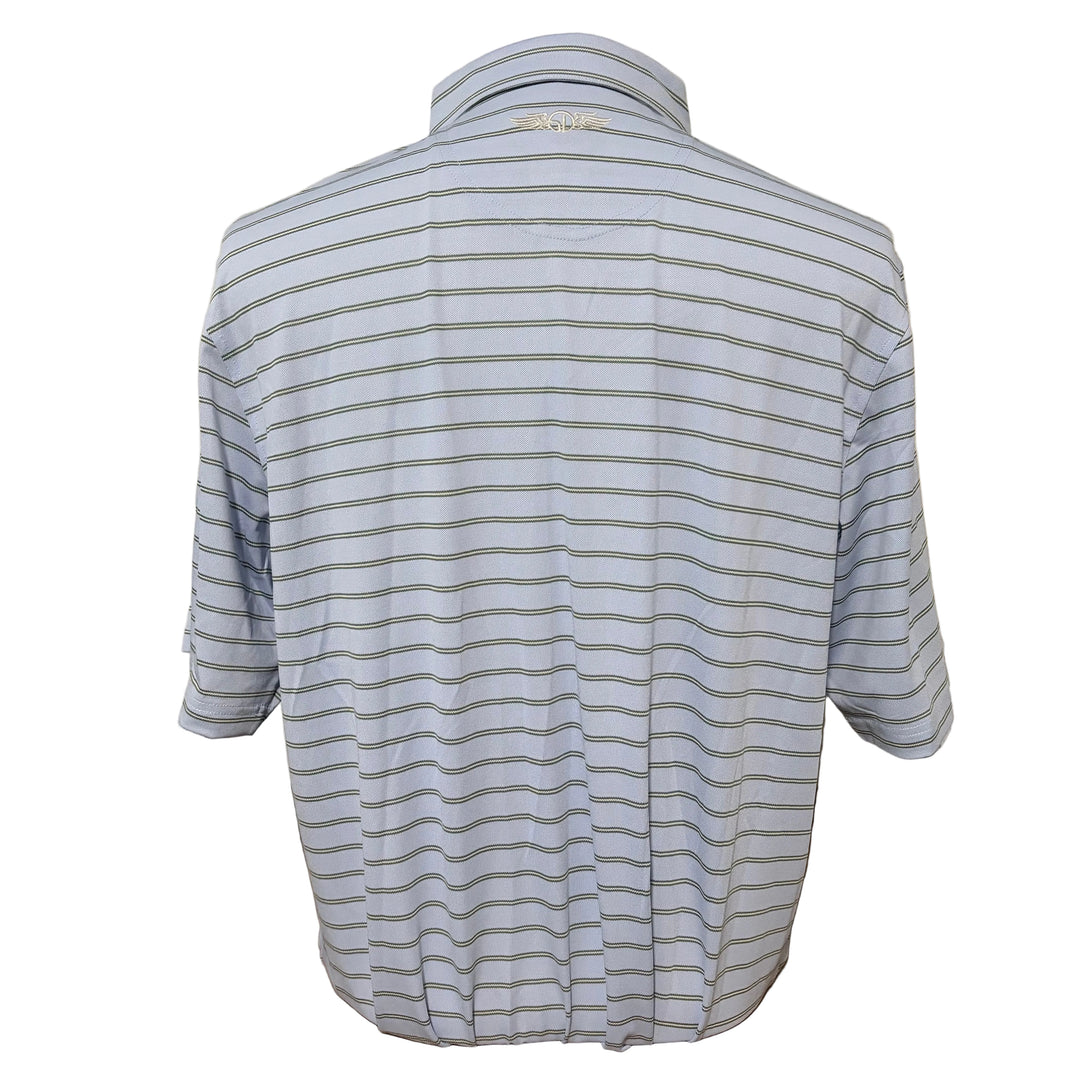 Straight Down Quintero Stripe Polo (w/logo) - Powder - Skorzie