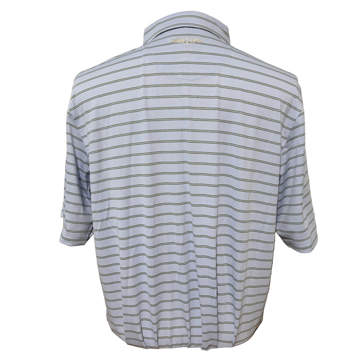 Straight Down Quintero Stripe Polo (w/logo) - Powder - Skorzie