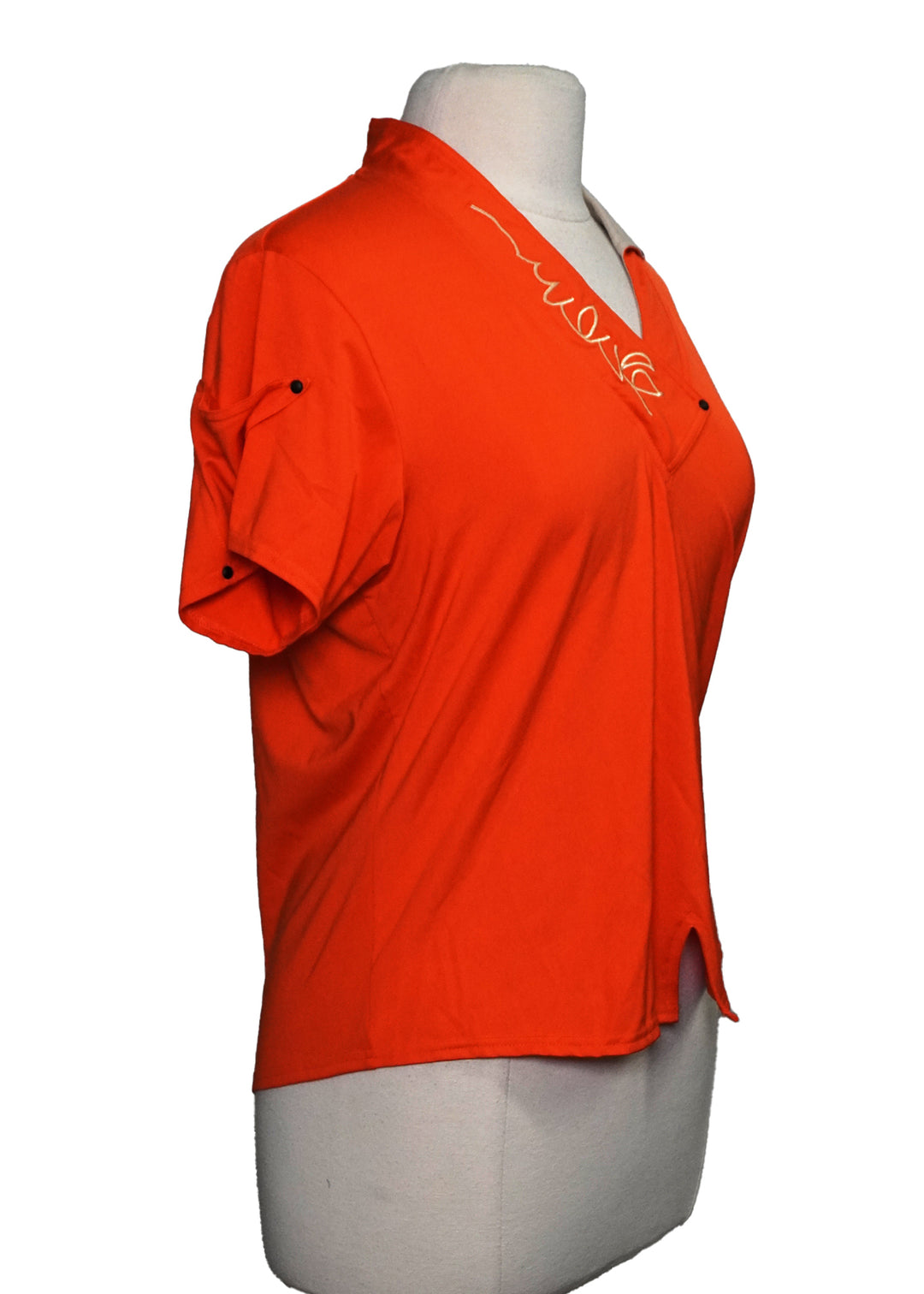 Jaime Sadock Short Sleeve Top - Orange - Size Medium - Skorzie