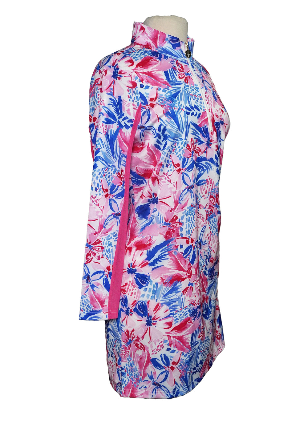 Stella Parker Long Sleeve Dress - Blue/Pink - Skorzie