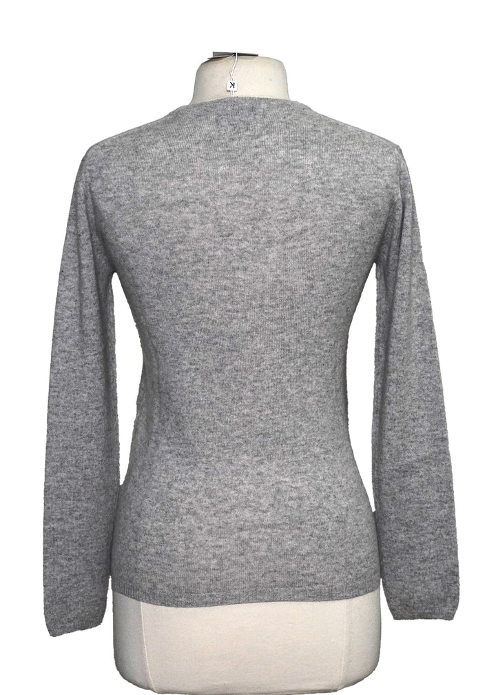Kiltane Cashmere Crew Neck Sweater - Light Grey - Size Small - Skorzie