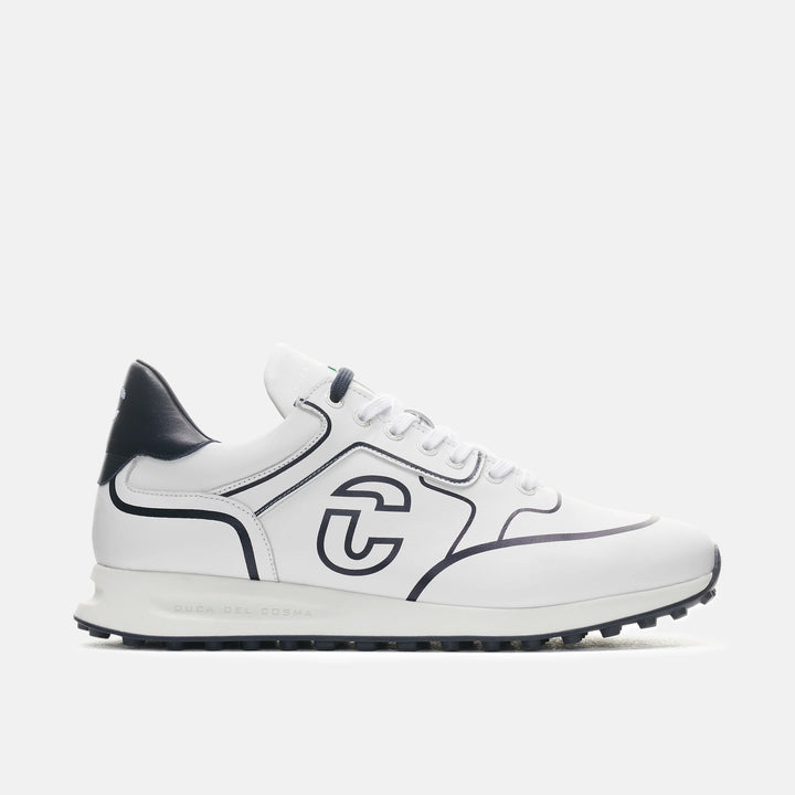 Duca Del Cosma Men's Flyer Golf Shoes - White/Navy - Skorzie