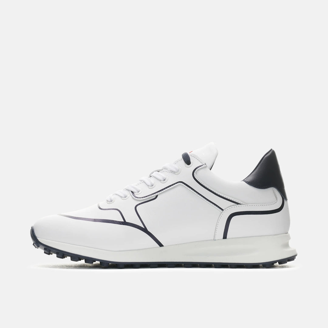 Duca Del Cosma Men's Flyer Golf Shoes - White/Navy - Skorzie