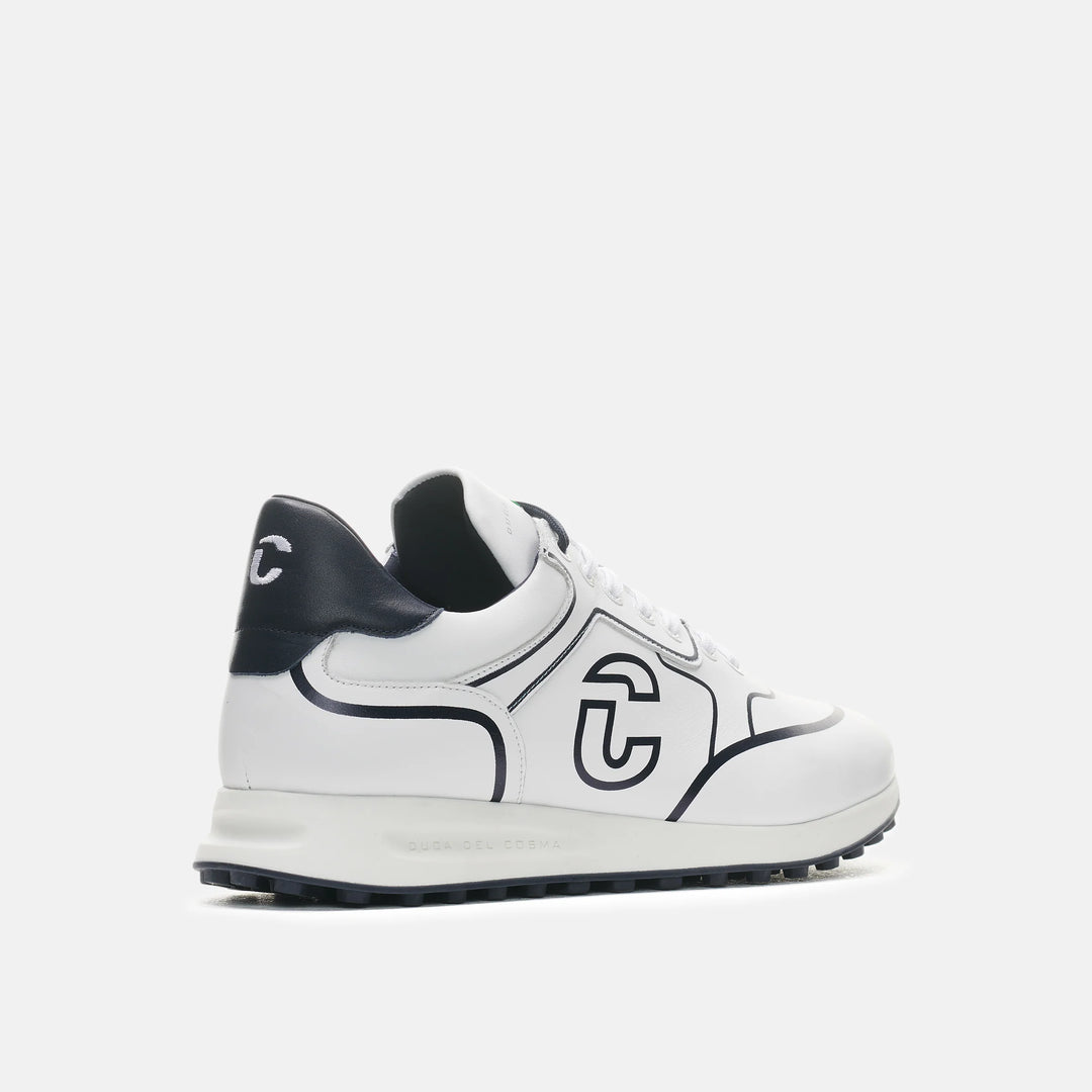 Duca Del Cosma Men's Flyer Golf Shoes - White/Navy - Skorzie