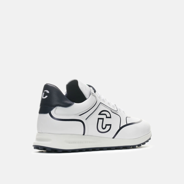 Duca Del Cosma Men's Flyer Golf Shoes - White/Navy - Skorzie